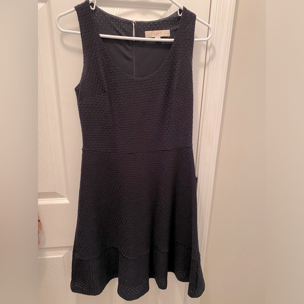 Loft Navy A Line dress